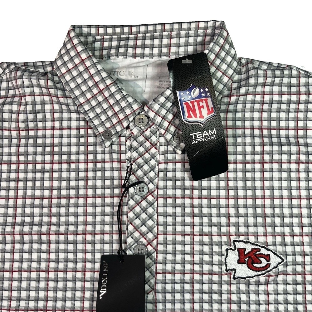 Kansas City Chiefs Mens Size S Antigua Golf Performance Polo Shirt Short Sleeve